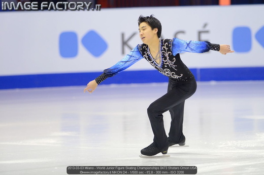 2013-03-03 Milano - World Junior Figure Skating Championships 0473 Shotaro Omori USA